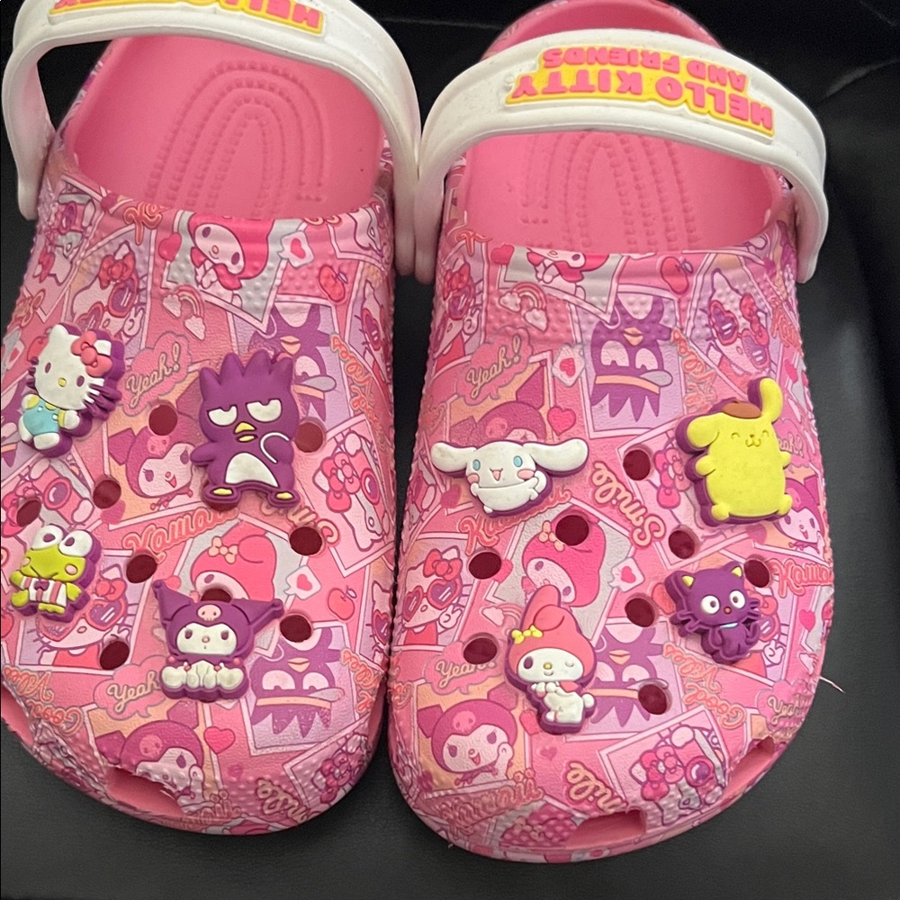 CROCS Kids Pink Cartoon Sandals